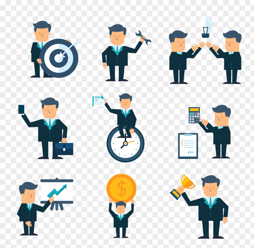 Business Man Businessperson Icon PNG