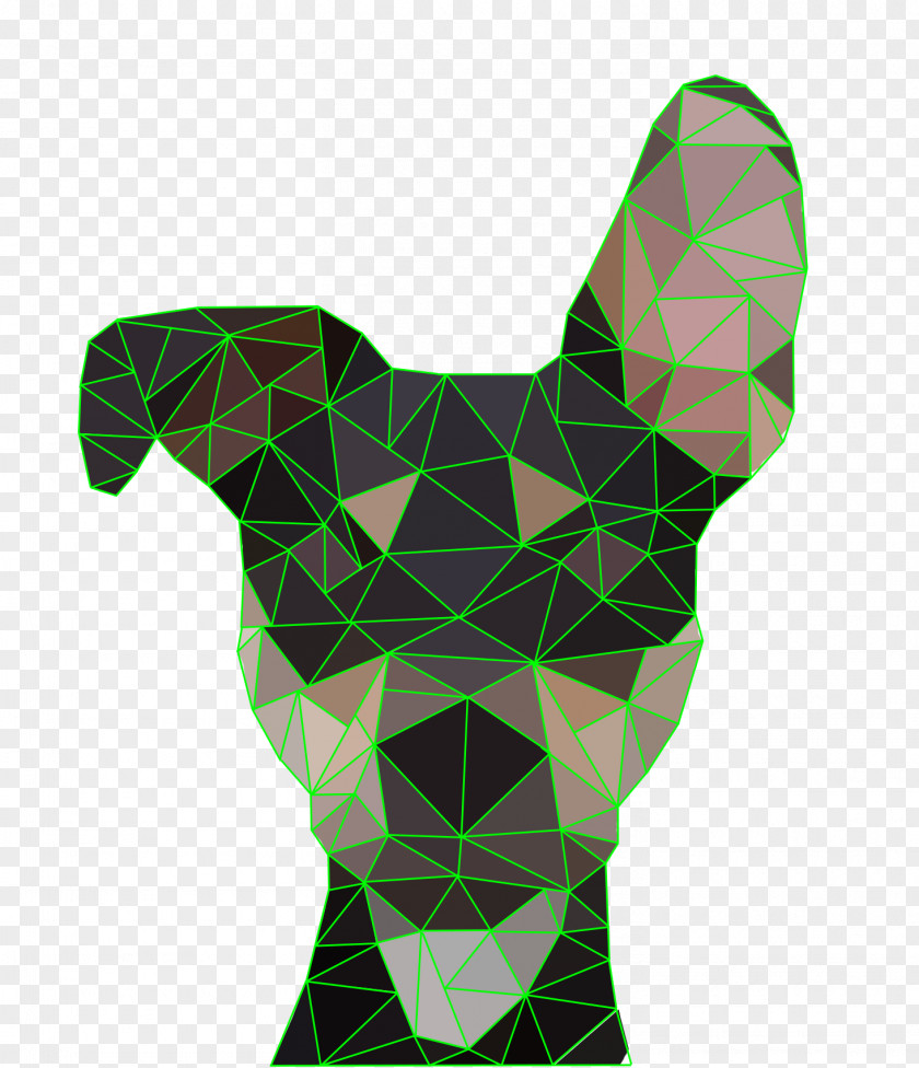 Green Low Polygon Labrador Retriever Poly Vizsla Triangulation PNG