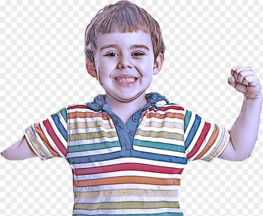 Tshirt Smile Child Male Arm Finger Gesture PNG