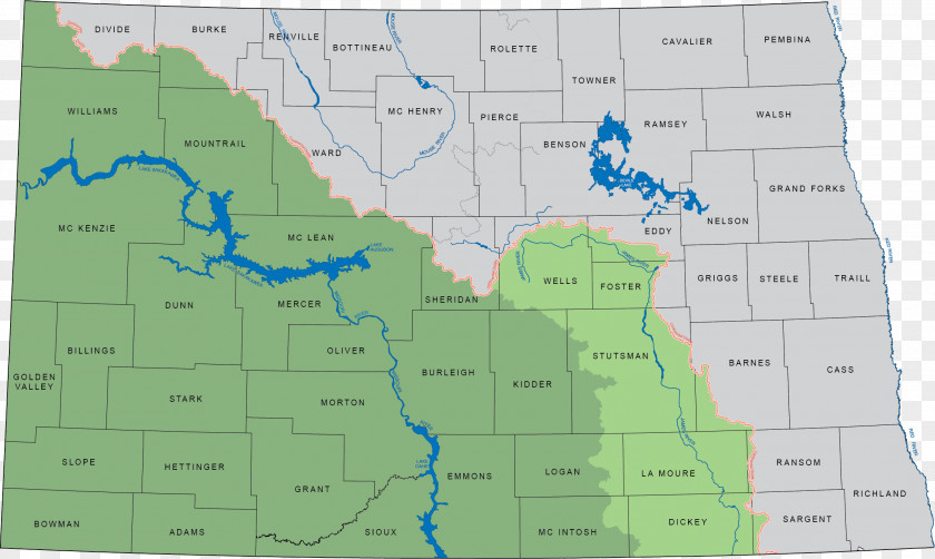 Water Map Devils Lake Missouri River Mississippi Red Of The South PNG