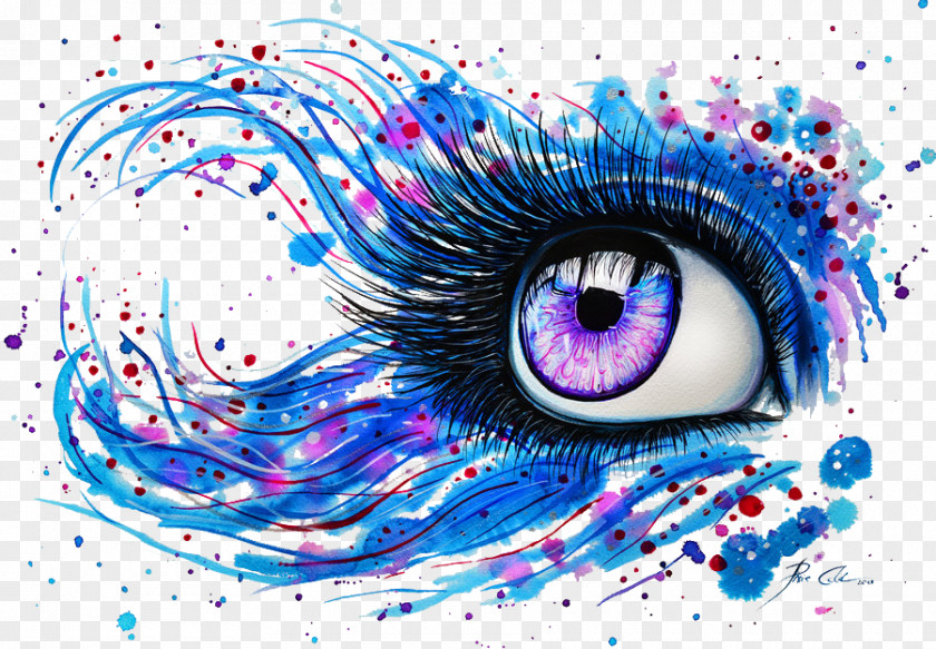 In My Eyes Watercolor Painting Abstract Art Drawing Eye PNG