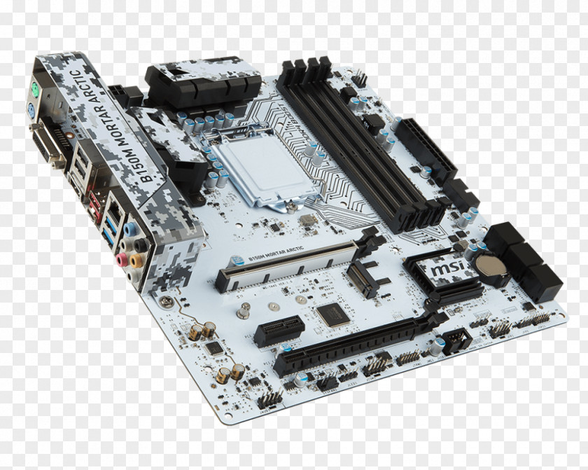 Intel LGA 1151 MSI B150M MORTAR ARCTIC PNG