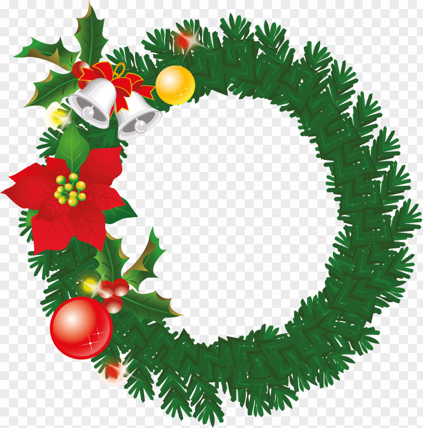 Christmas Wreath Picture Material Ornament Paper Drawing PNG