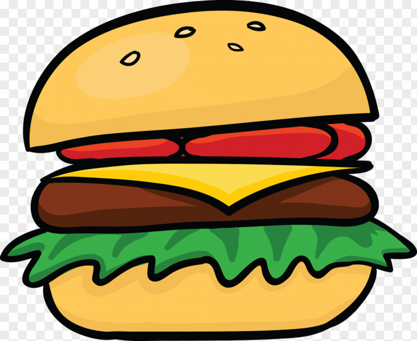 Junk Food Hamburger Cheeseburger Hot Dog Veggie Burger Cartoon PNG