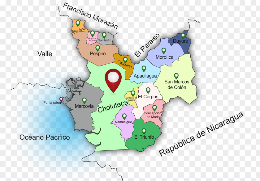 Map Choluteca Departamentele Hondurasului La Esperanza Yoro Department PNG