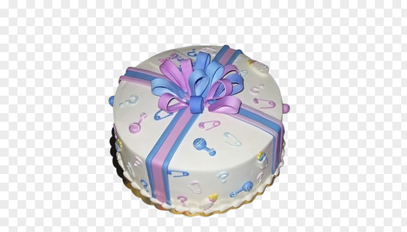 Gender Reveal Buttercream Cake Decorating Royal Icing Birthday Torte PNG