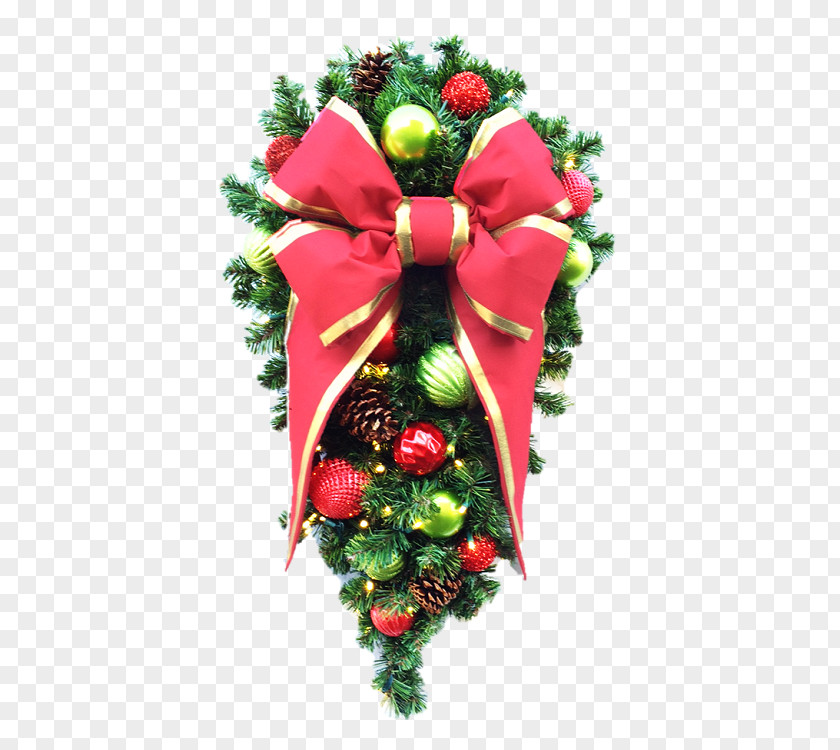 Greenery Garland Floral Design Christmas Ornament Cut Flowers Wreath PNG