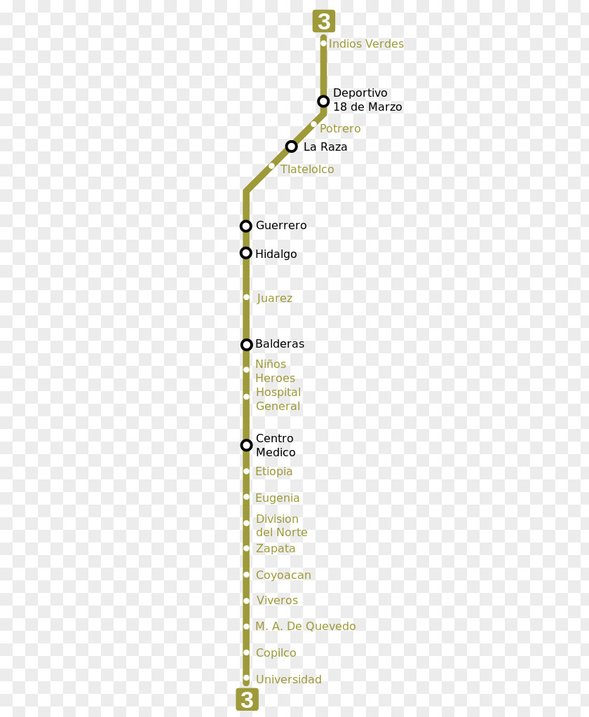 Metro City Mexico Line 3 Rapid Transit Indios Verdes Universidad PNG