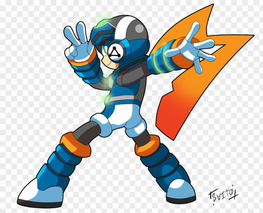 Mighty No. 9 Rockman EXE WS Mega Man Star Force Gunvolt Fan Art PNG