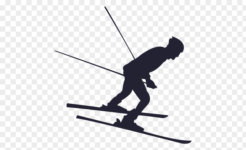 Snowboarding Ski Poles Silhouette Nordic Skiing PNG