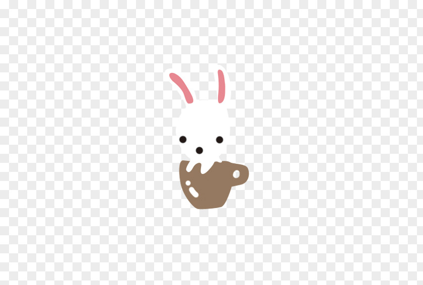 Bunny Inside The Cup Easter Rabbit Cartoon Download PNG