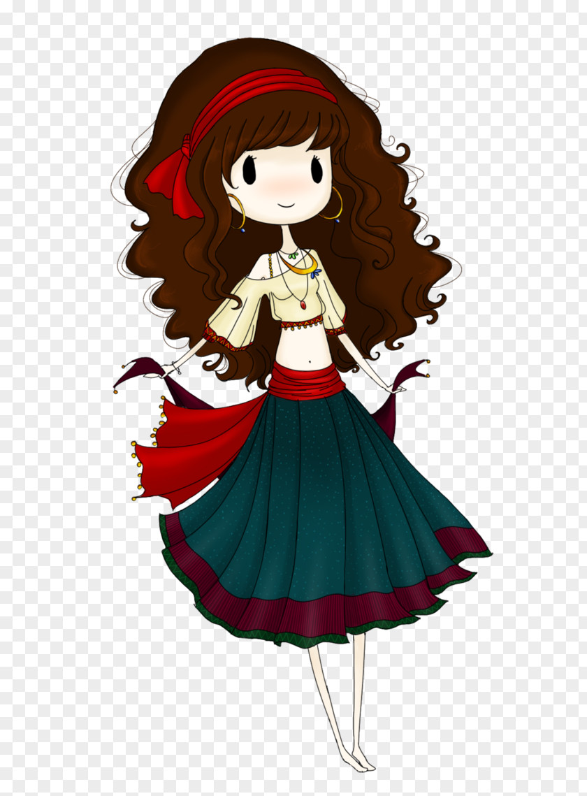 Gypsy Brown Hair Character Fiction Clip Art PNG