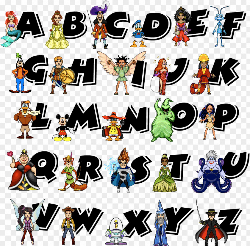 Alphabet Collection Mickey Mouse Donald Duck The Walt Disney Company Letter PNG