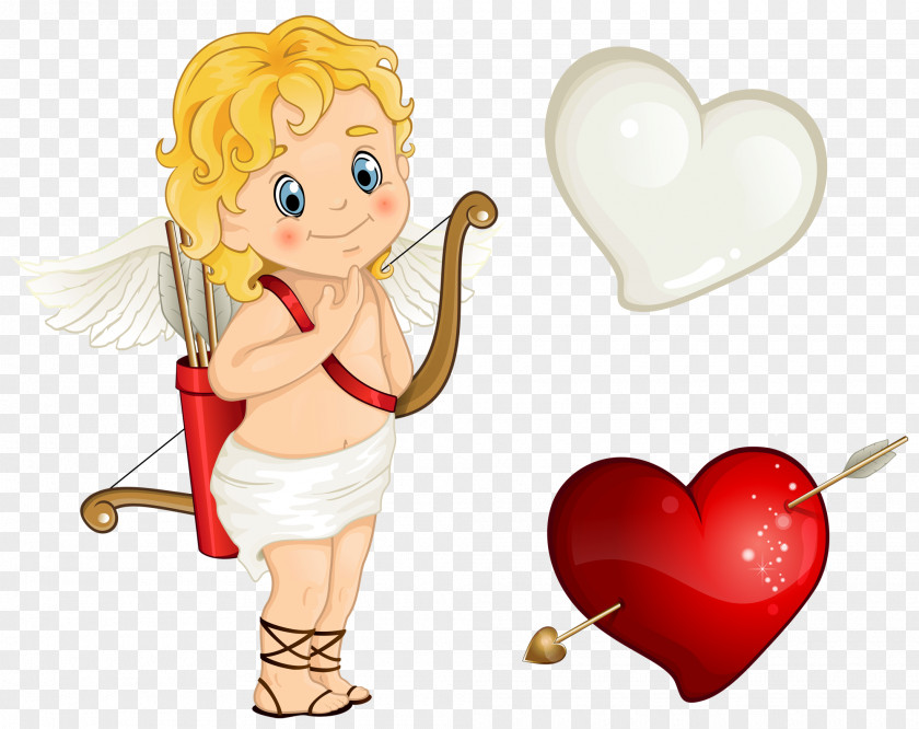Beautiful Cupid With Hearts Clipart Heart Clip Art PNG