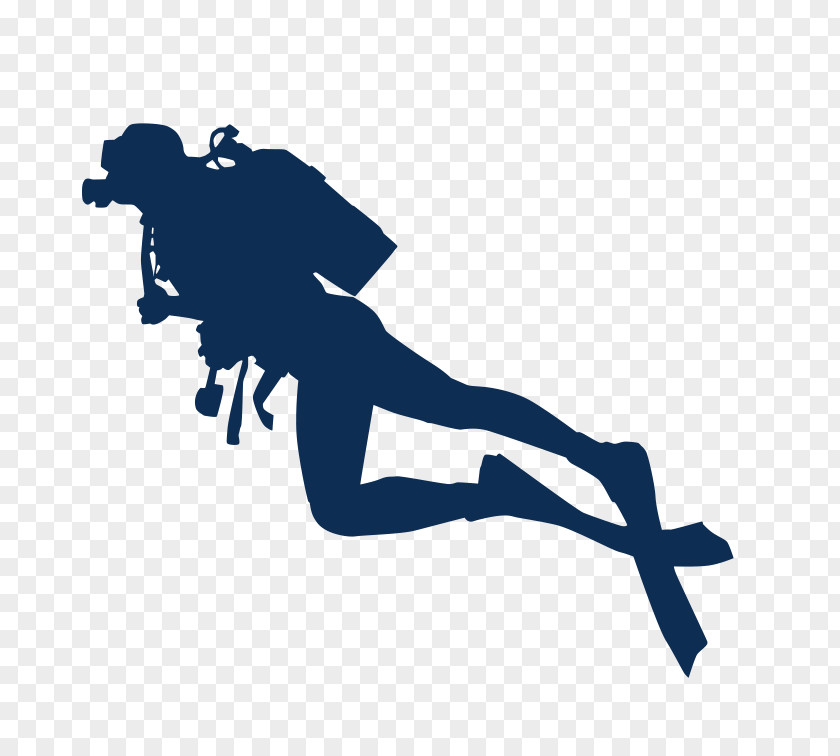 Diver Silhouette Underwater Diving PNG