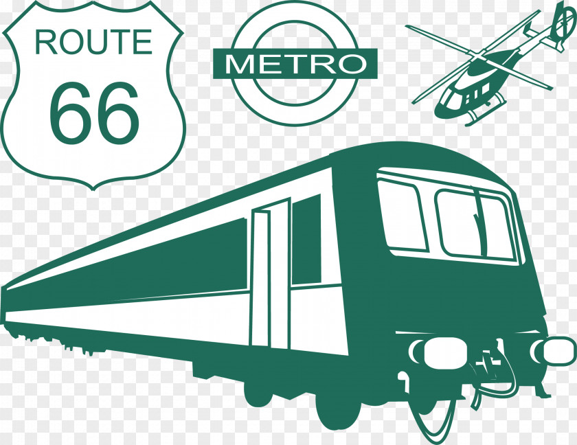 Green Metro Rapid Transit Euclidean Vector Transport PNG