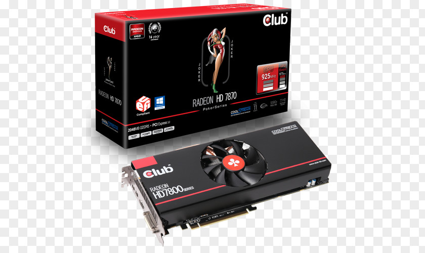 Radeon Hd 4000 Series Graphics Cards & Video Adapters AMD HD 7870 Club 3D Processing Unit PNG