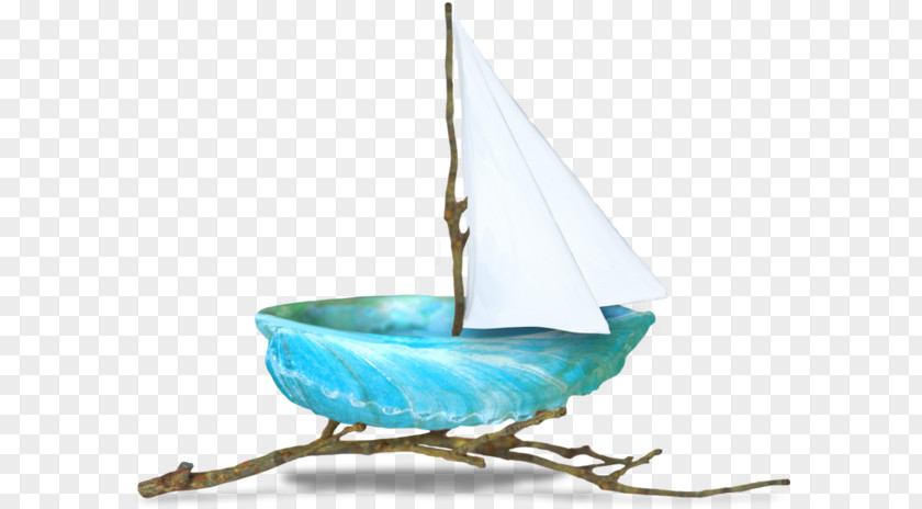 Blue Boat Cartoon Tree Branch Sail Ship Clip Art PNG
