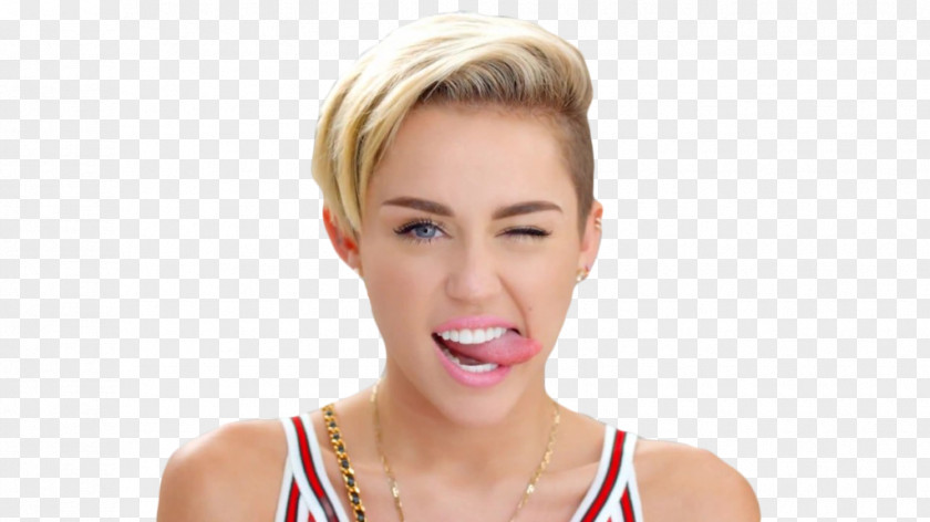 Britney Spears Miley Cyrus Wink Tongue Drawing PNG