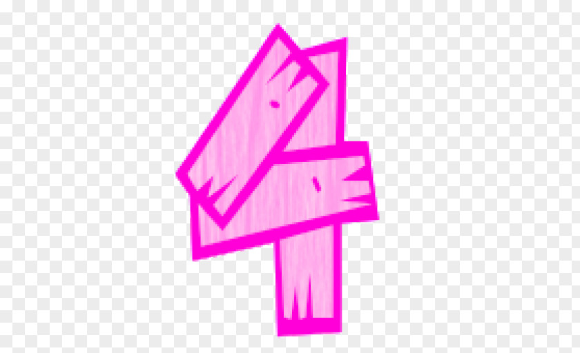 Line Pink M Angle Font PNG