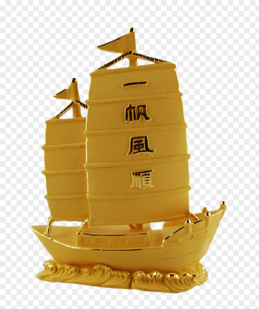 Smooth Sailing Gold Information Ship PNG