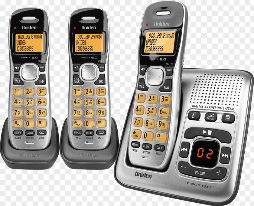 Digital Enhanced Cordless Telecommunications Telephone Uniden Answering Machines PNG