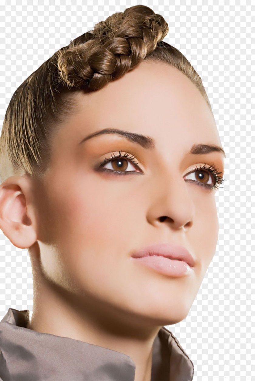 Hairy Woman Face Closeup Hairstyle Long Hair PNG