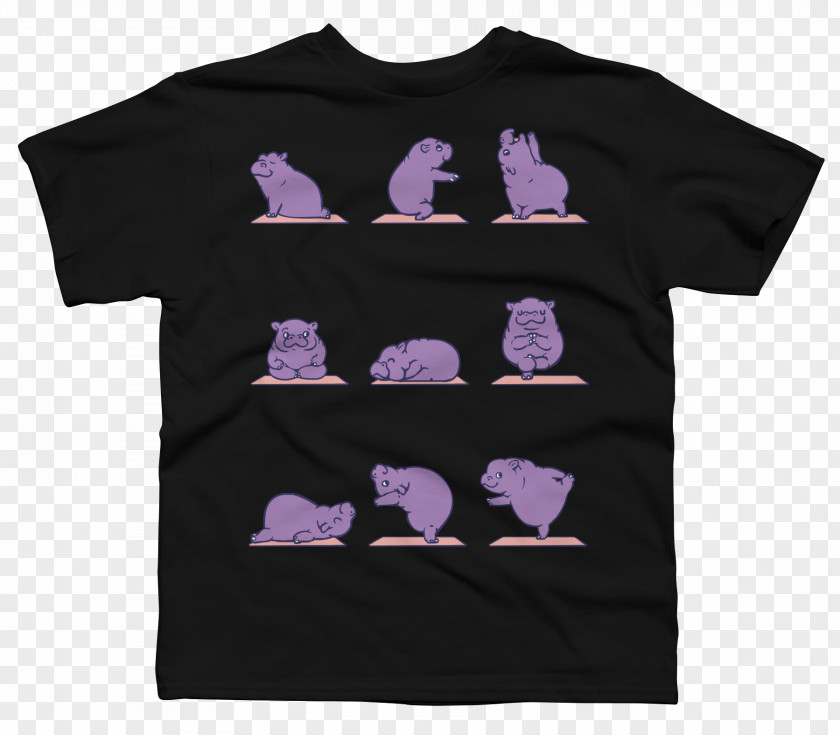 Hippo T-shirt Hoodie Top Sleeve PNG