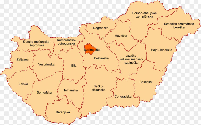 Map Counties Of Hungary Miskolc Hungarian Kingdom Szabolcs-Szatmár-Bereg County PNG