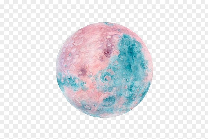 Planet Watercolor Painting Illustration PNG