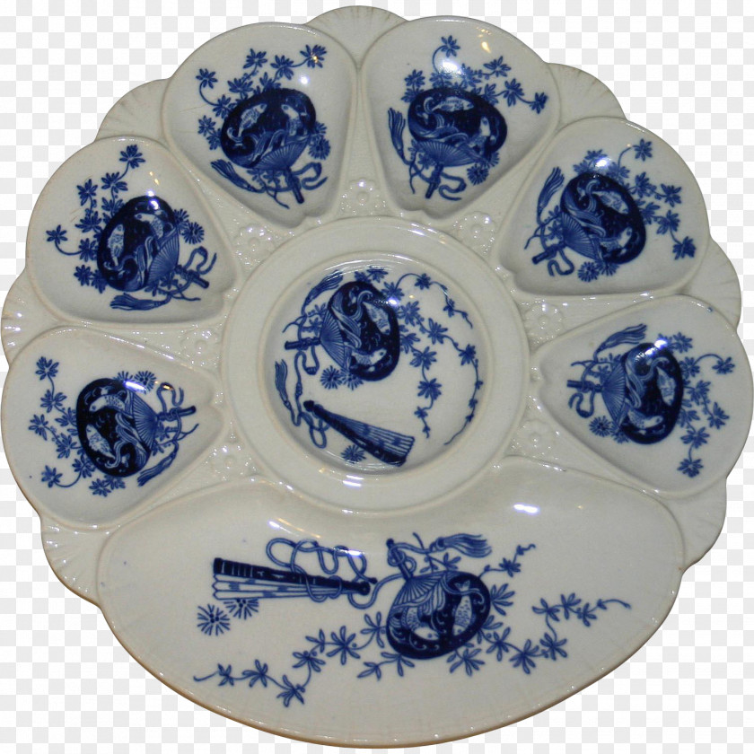 Plate Ceramic Blue And White Pottery Cobalt Platter PNG