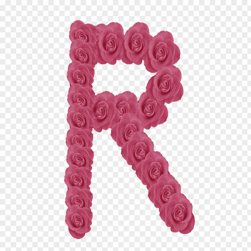 Rose Digital Scrapbooking Letter Alphabet PNG