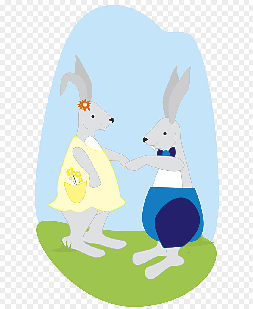 Say Hello To Two Little Rabbits Easter Bunny Rabbit Hare Clip Art PNG
