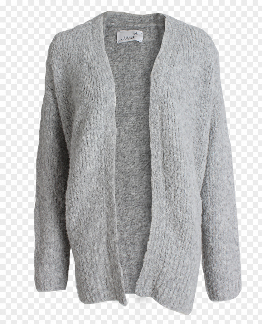 Southwest Style Cardigan Sleeve Wool Grey PNG