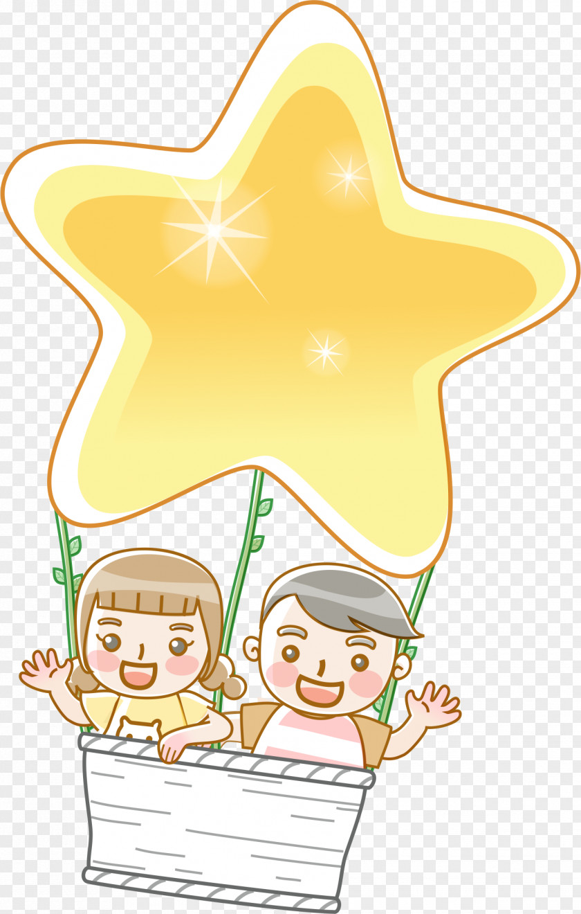 Star Hot Air Balloon Clip Art PNG