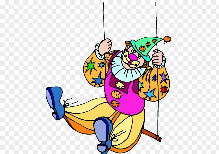 Swing The Clown Circus Acrobatics Cartoon Clip Art PNG