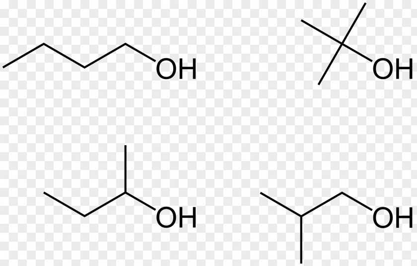 Butanol Skeletal Formula Structural Isomer Chirality PNG