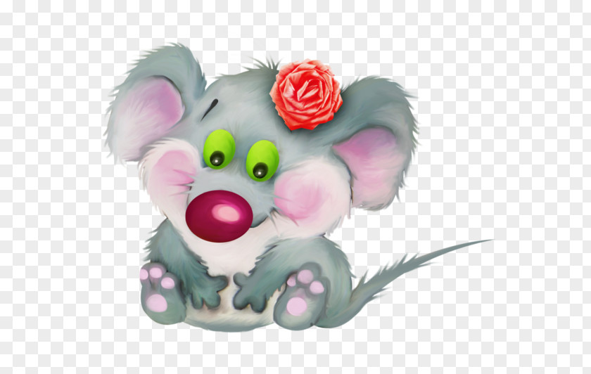 Computer Mouse Stuffed Animals & Cuddly Toys Cartoon Pink M Snout PNG
