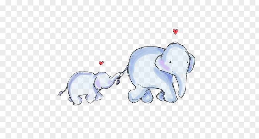 Cartoon Baby Elephant Mother Infant Clip Art PNG