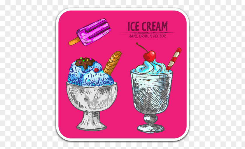 Gala Dinner Ice Cream Cones Sundae Vector Graphics Image PNG