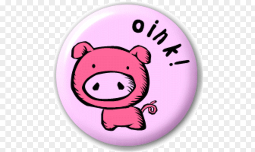 Pig Miniature Animal Button Clip Art PNG