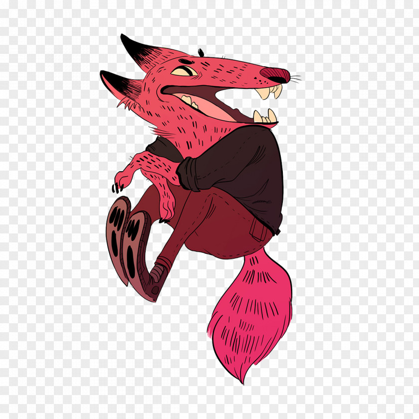Red Fox Cartoon Drawing Model Sheet Character Illustration PNG