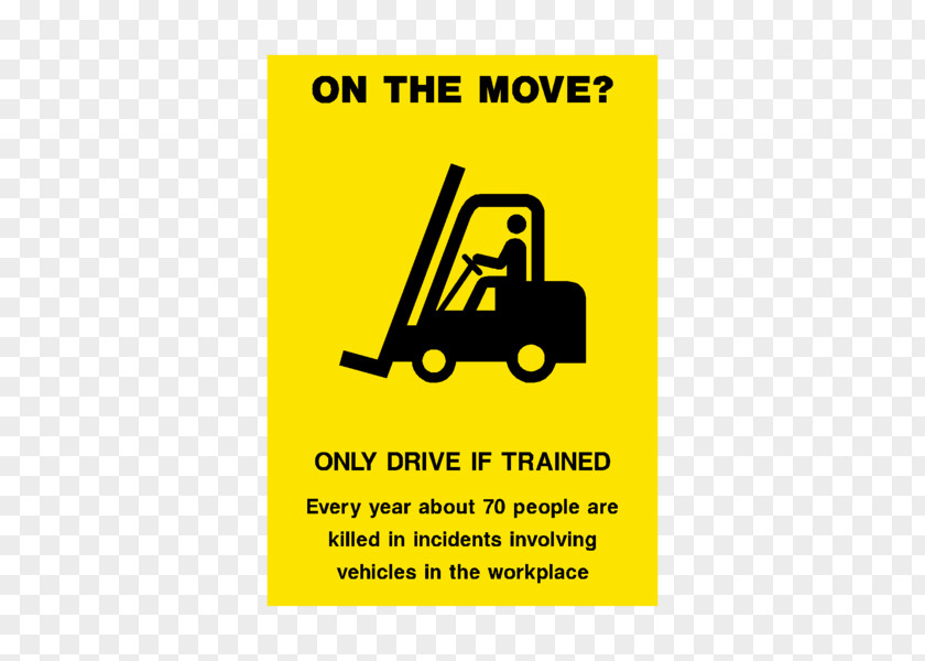 Safety Poster Mover Mitsubishi Forklift Trucks Signage Shipping Container PNG