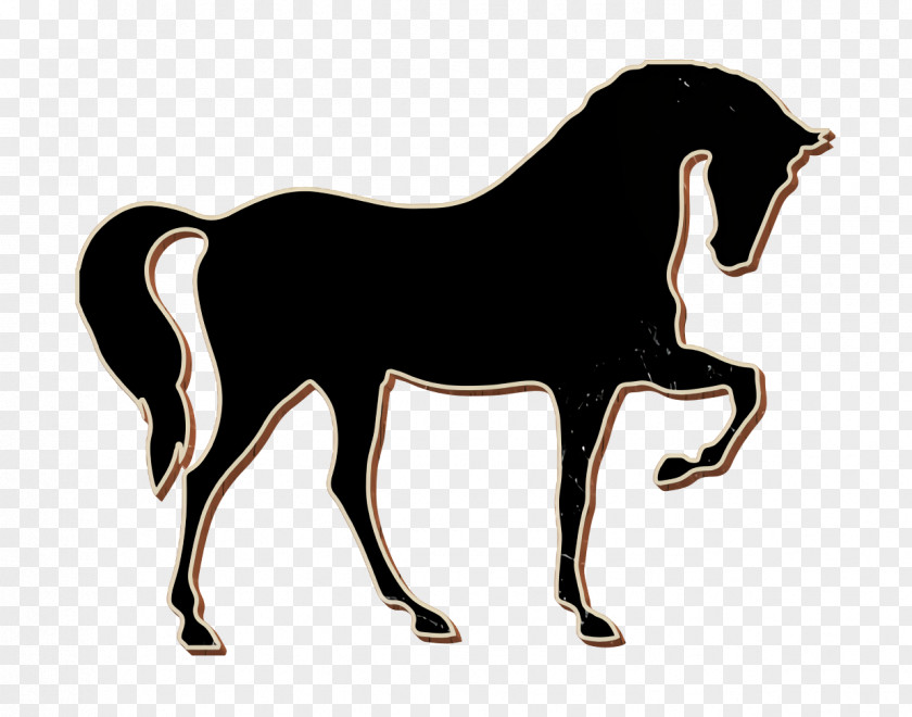 Horse Icon Horses 3 Standing On Three Paws Black Shape Of Side View PNG