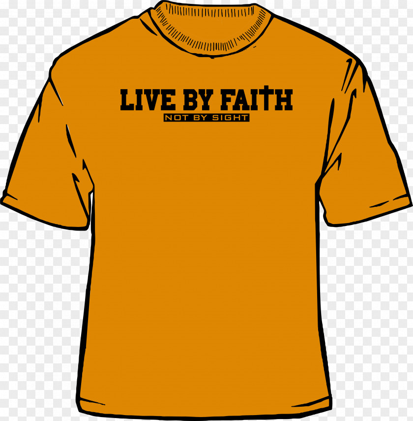 Live By Faith Sports Fan Jersey T-shirt Sleeve Logo PNG