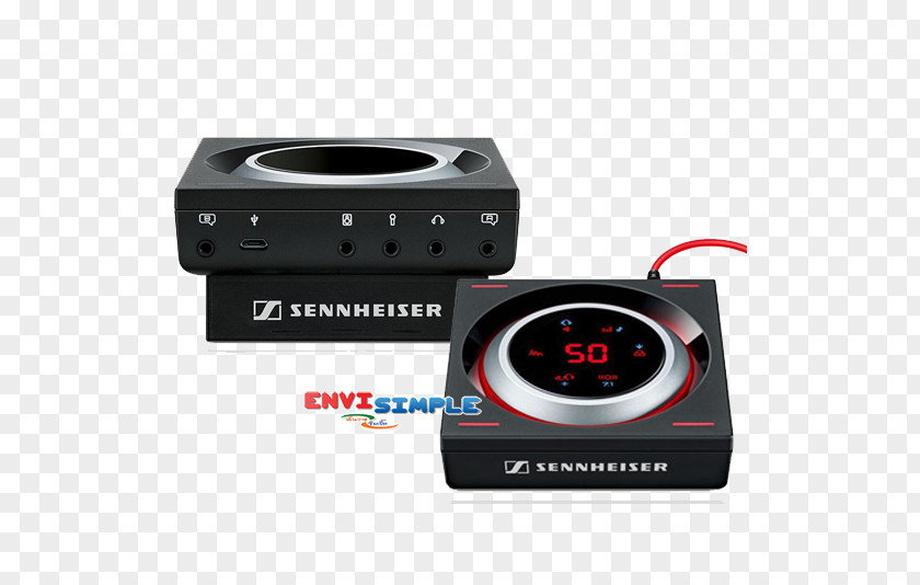 350 Sennheiser Gaming Headset GSX 1200 PRO Audio Amplifier 1000 Headphones PNG