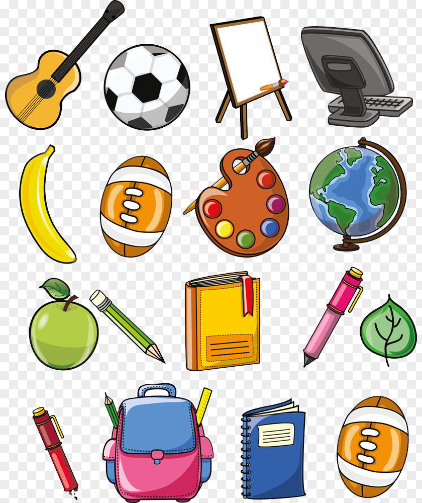 Learning Tools Cartoon Pencil Illustration PNG