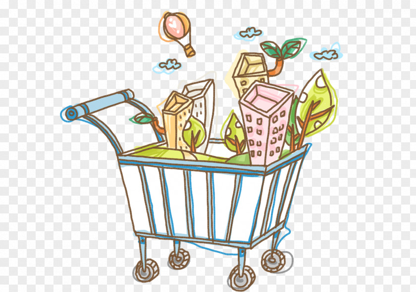 Shopping Cart Illustration PNG