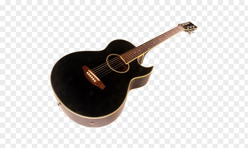 Deep Brown Folk Guitar Electric Musical Instrument PNG