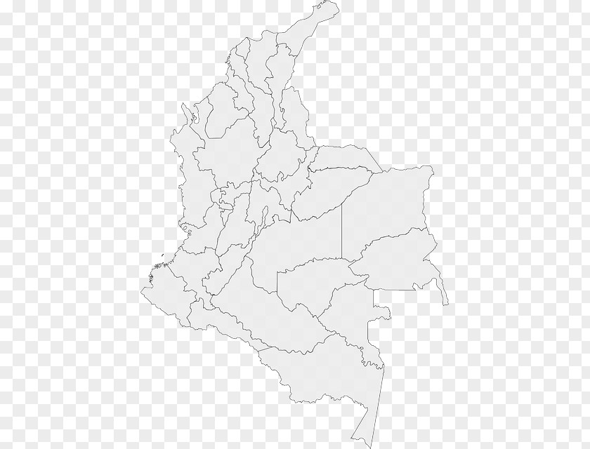 Folds Departments Of Colombia Map Clip Art PNG